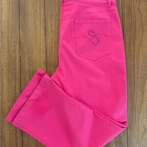 Escada Sport Women's Pink Rhinestone Pocket Jeans